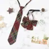 Corbata JK para Mujer Cuadros Japonesa Corbata de Moño Sin Corbata Uniforme Estudiantil Moño Pequeño Genuina Original Genuina Sin Corbata