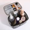 Bolsa de lavado portátil de moda con diseño de flores antiguas, bolsa de cosméticos de gran capacidad, bolsa de viaje impermeable de cuero PU, bolsa de almacenamiento de cosméticos