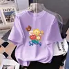 Camiseta de Manga Corta de Algodón Puro para Niños Ropa para Niños Niñas Verano Media Manga 2026 Nuevo Estilo de Moda Bebé Delgado Superior