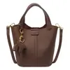 Bolsa Bucket Color Block da Moda para Mulheres Verão 2025 Textura de Nicho Versátil Casual para o Dia a Dia Bolsa de Ombro Transversal