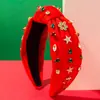Diadema Heming, diadema de Navidad, nueva diadema de color liso con diamantes, estrellas, copos de nieve, accesorios de calcetín de Navidad, corona alta, diadema impresionante