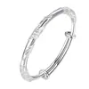 Pulsera Transfronteriza con Patrón en Relieve para Mujer, Pulsera Sólida Brillante de Flor Push-Pull, Regalo de Cumpleaños Sencillo para Novia y Mejor Amiga