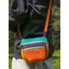 Bolso Cruzado de Moda para Exteriores para Mujer, Ligero Deportivo Color Dopamina Multicapa, Bolso Cruzado de Hombro Único para Teléfono