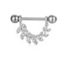 Anillo de pezón caliente y nuevo de Amazon, anillo de pecho en forma de U incrustado con circonita, joyería divertida, joyería popular de piercing europea y americana