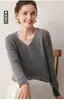 Nuevo Suéter de Punto Grueso de Cachemir 100% Puro sin Costuras de una Sola Pieza con Cuello en V en Forma de Corazón para Mujer, Jersey de Punto Holgado, Capa Base