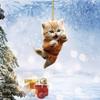 Colgante plano acrílico transfronterizo con diseño de gato Kung Fu creativo para Navidad, para el hogar y el árbol de Navidad.