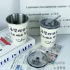 Taza de Acero Inoxidable, Bonita Taza de Agua para Niños, Taza de Café para Oficinistas, Taza con Popote, Taza Gruesa y Resistente a Caídas Estilo Ins para Bebidas Frías