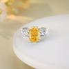 Anillo de Esmeralda de Plata Esterlina S925 para Mujer Diamante de Alto Carbono Corte Raydean Corte Flor de Hielo Corte Huevo de Paloma Zircón Venta al por Mayor en Vivo