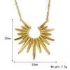 Collar de sol de lujo personalizado con estilo europeo y americano, diseño de nicho femenino, cadena de clavícula de acero de titanio y oro de 18 quilates que no se decolora, venta al por mayor