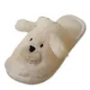 Pantuflas de Oso Pequeño de Dibujos Animados Calidez para el Hogar Pareja Interior Invierno Lindas Pantuflas de Algodón para Mujer del Hogar Pantuflas Peludas para Mujer