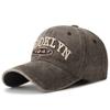 Sombrero Vintage Estilo Americano Lavado Bordado Estéreo para Hombre y Mujer Casual Parasol Hacer Viejo Descolorido Gorra de Béisbol Transfronterizo en stock