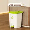 Papelera grande para el hogar, tamaño grande, con tapa, tipo pedal, comercial, operada con el pie, para clasificar basura en la cocina, hotel, oficina