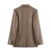 Para Exportación Europea y Americana Transfronteriza Ropa de Mujer Popular en Aliexpress Moda de Otoño Versátil Mezcla Sarga Espiga Chaqueta de Traje