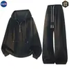 Conjunto de Sudadera con Capucha y Media Cremallera de Gran Tamaño de Alta Calidad Nasaover para Hombre Estilo Perezoso Casual de Otoño Conjunto de Dos Piezas