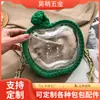 Bolsa Tejida con Cubierta Transparente Bolsa de Material Tejido Acrílico Hecho a Mano Cubierta Hemisférica Cubierta Espacial