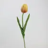 Capullo de tulipán con pintura al óleo, tacto suave, flor artificial hidratante, decoración floral para bodas y el hogar, adornos y accesorios.