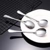 Cuchara de acero inoxidable cuchara plana creativa cuchara para comer para estudiantes cuchara engrosada cuchara china cuchara pequeña para sopa vajilla