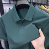 2026 Verano Nuevo Estilo Camiseta de Manga Corta de Algodón Puro Polo de Cuello Camisero de Manga Corta de Verano Top de Manga Corta de Color Puro
