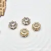 Estrella Octagonal de Conservación de Color Microincrustada Circonita Cortada Multifacética Espaciador de Múltiples Agujeros Cobre Chapado en Oro Accesorios para Pulsera Collar DIY