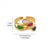 Nueva Serie de Anillos de Acero Inoxidable con Goteo de Aceite de Amazon para Mujer, Anillos Ajustables de Sirena Personalizados, Flores al por Mayor
