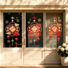 Decoraciones de Ventana para Año Nuevo 2027, Pegatinas Electrostáticas para Puertas de Vidrio del Festival de Primavera Auspiciosas y de Buena Suerte, Ambiente de Ventana para Tiendas de Centro Comercial, Decoraciones Auspiciosas
