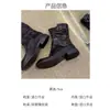 Botas Martin Super Estilosas 2026 para Mujer, Estilo Británico Retro de Nicho con Hebilla de Cinturón, Efecto Adelgazante, Tacón Grueso, Cremallera Lateral, Estilo Motociclista de Exportación