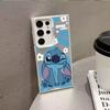 Funda de Teléfono de Dibujos Animados con Puntada de Flor Azul Adecuada para Samsung Galaxy S30, Note 20, Samsung A56, S25 Transfronterizo