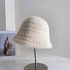 Chapéu de Pelúcia Tricotado Reversível para Mulheres, Chapéu Bucket Versátil de Cor Sólida para o Inverno, Chapéu Cloche Quente e Estiloso