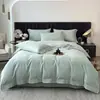 2026 Novo Modelo Fio Tingido Lavado de Algodão Grau A Conjunto de Quatro Peças Conjunto de Quatro Peças de Algodão Puro Roupa de Cama Bordada-Série Dainika