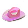 Sombrero de vaquero occidental mágico perlado, sombrero inalámbrico con luz LED de Amazon, sombrero colorido para fiesta de Halloween y espectáculos.