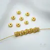 Anillo con Abalorio de Guirnalda de Zirconia de Color Chapado en Oro de 18 Quilates Anillo Pequeño Separador de Flor Pulsera de Abalorios Hecha a Mano DIY Accesorios de Joyería