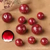 Cuentas Sueltas de Cinabrio Crudo, Cuentas Redondas de Arena de Cristal de Doble Color, Accesorios para Manualidades DIY, Cuentas Espaciadoras, Cinabrio de Alto Contenido al por Mayor