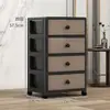 Cajonera de almacenamiento mesita de noche de dormitorio almacenamiento gabinete de plástico simple moderno hogar imitación veta de madera organizador cómoda