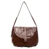 Bolso Tote Casual de Gran Capacidad para Mujer 2025 Otoño Nuevo Tendencia Lujo Accesible Color Contrastante Simple Retro Bolso de Hombro Cruzado Único