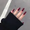 Puntas de Uñas Falsas Desmontables de Color Sólido Cortas Personalizadas Portátiles Parches de Uñas Falsas Terminados al por Mayor Ultra Delgadas