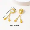 Colgante de calabaza con borla dorada chapada en cobre, pulsera DIY, collar, joyería, accesorios, accesorios para horquilla estilo chino cheongsam