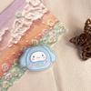 Llavero acrílico original Sanrio con etiqueta, caricatura de cara de bollo, accesorios DIY, colgante para mochila escolar, regalo creativo