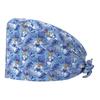 Gorro de trabajo para pediatra con estampado de dibujos animados, gorro quirúrgico de algodón, estampado de enfermera femenina, banda elástica ajustable