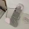 Cubrezapatos de tela estilo Miu sin pie, Calcetines apilados combinados con pantuflas, Estilo fino de verano con talón, Cubre-piernas a media altura estilo ballet