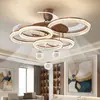 Lámpara de Techo Ventilador Italiano para Sala de Estar Lámpara Ventilador de Techo para Comedor Dormitorio Lámpara de Techo para Toda la Casa Protección Ocular Lámpara Ventilador Simple Moderna