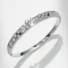 Fábrica de Joyería Dilixue de 20 Años Pulsera de Zirconia Ecológica de Alta Calidad Estilo Europeo y Americano con Pulido Fino, Pulsera Elegante y Super Brillante