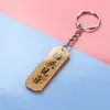 Llavero de Mensaje de Bendición Caligráfica Creativo Personalizado Divertido Texto Decoración de Mochila Estudiantil Colgante Peculiar con Acrílico