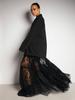 Falda Negra de Encaje Transparente de Cintura Alta Sexy para Mujer Verano 2026 Moda Europea y Americana Falda Larga de Malla Venta al por Mayor