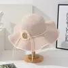 Sombrero de paja caqui para el sol de verano para mujer, sombrero de protección solar de moda, sombrero de playa para exteriores junto al mar, sombrero de sol plegable