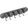 Suporte de Parede com Ventosa para Mop de Banheiro, Suporte para Vassoura sem Furos para Atrás da Porta, Gancho Multi-Clipe Suporte de Armazenamento para Mop