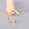 J66 Anel Elegante Personalidade Simples Corpo Nu Retângulo Pequeno Aço Titânio Ouro Rosa 18K Estilo Europeu e Americano