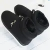 Pantuflas de Invierno Cálidas de Algodón para Mujer con Tacón, Pantuflas de Felpa de Caña Alta para Posparto, Zapatos de Algodón para Interiores con Suela Gruesa y Tacón