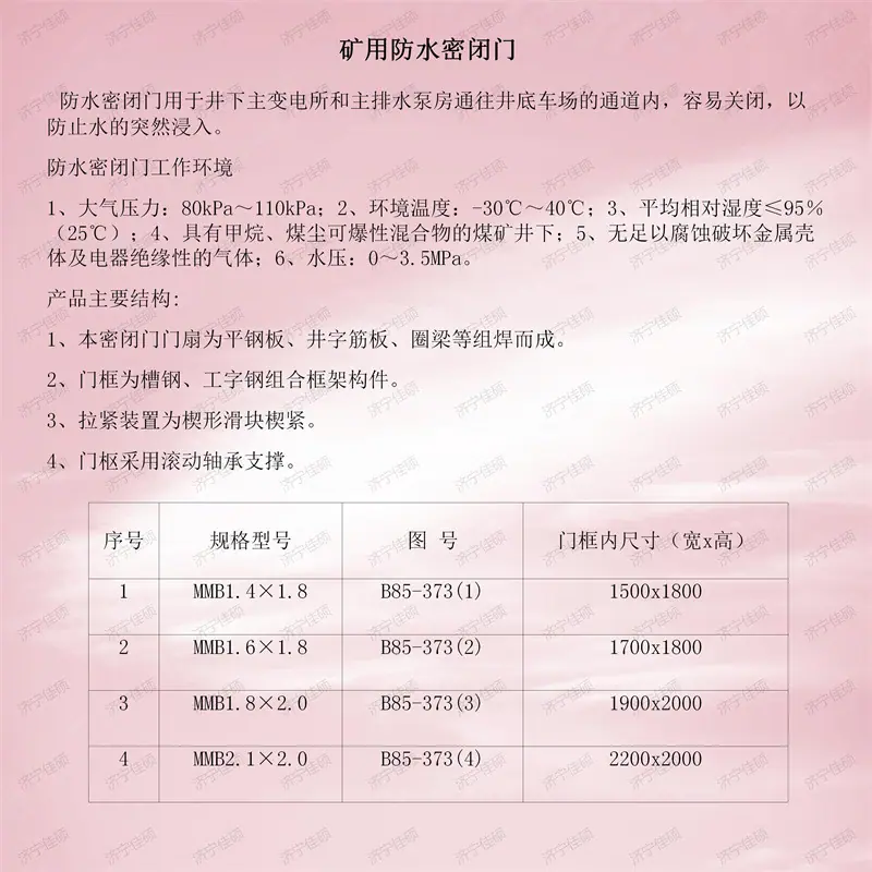 防水密闭门佳硕