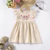 Venta Caliente en el Extranjero Vestido de Verano con Estampado para Niña Vestido Casual Dulce de Manga Volante para Bebé Sencillo Versátil Moderno