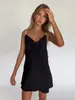 Vestido Sexy de Cadena de Diamantes para Fiesta para Mujer 2026 Moda Transfronteriza Primavera y Verano Satín con Lazo Espalda Descubierta Cuello Halter Vestido de Línea A